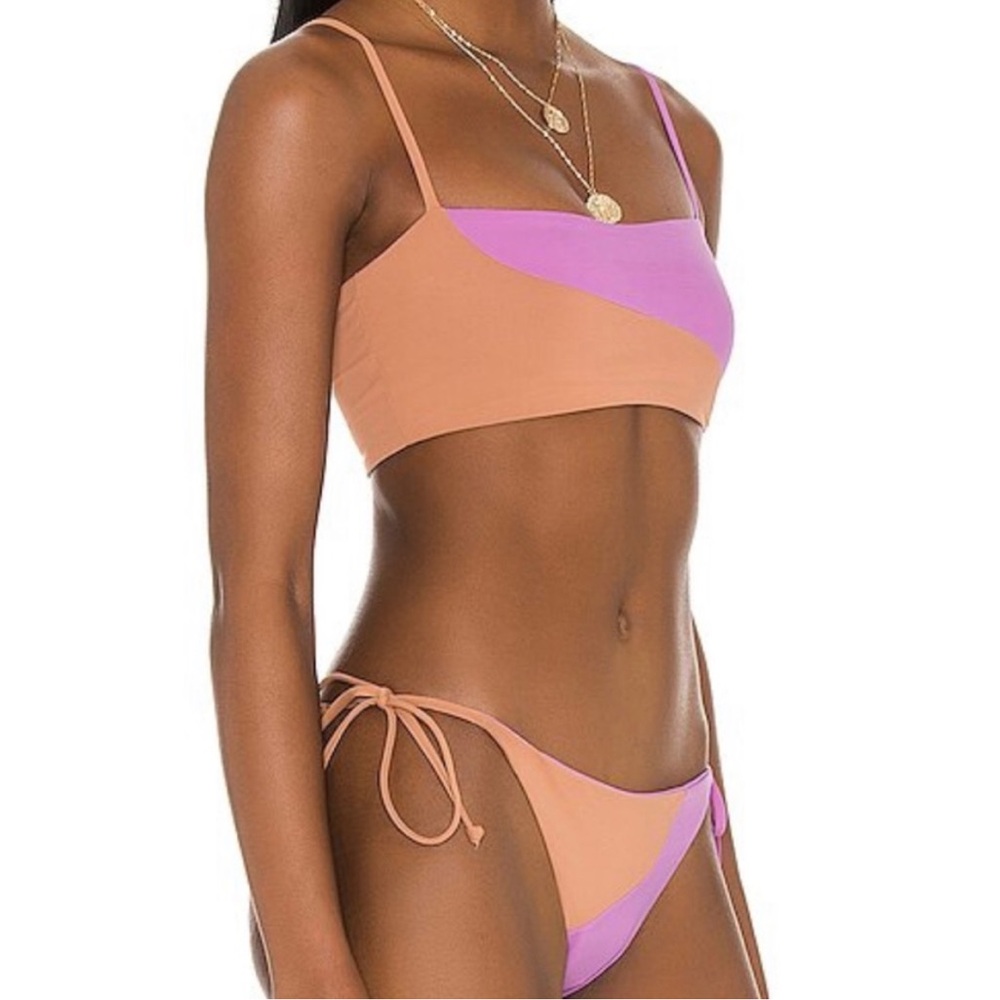 L*Space Ari Bikini Small Pink/Tan New Never Worn